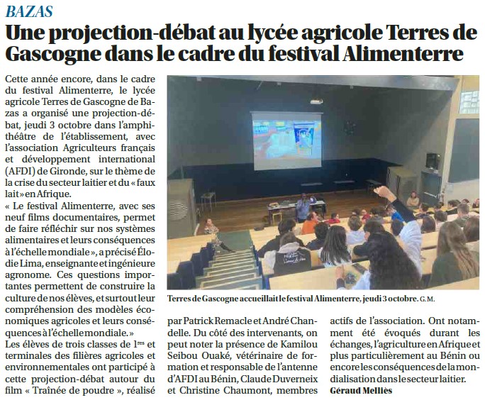 Article Sud-Ouest